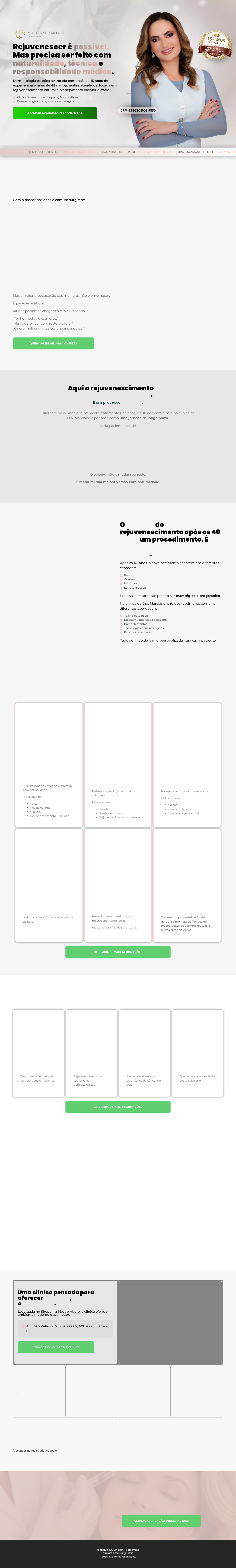 Landing page Dra. Marciane Bertoli